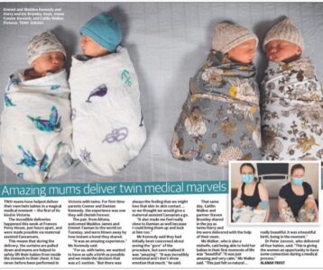 Twin Maternal Assisted Caesarean Melbourne 